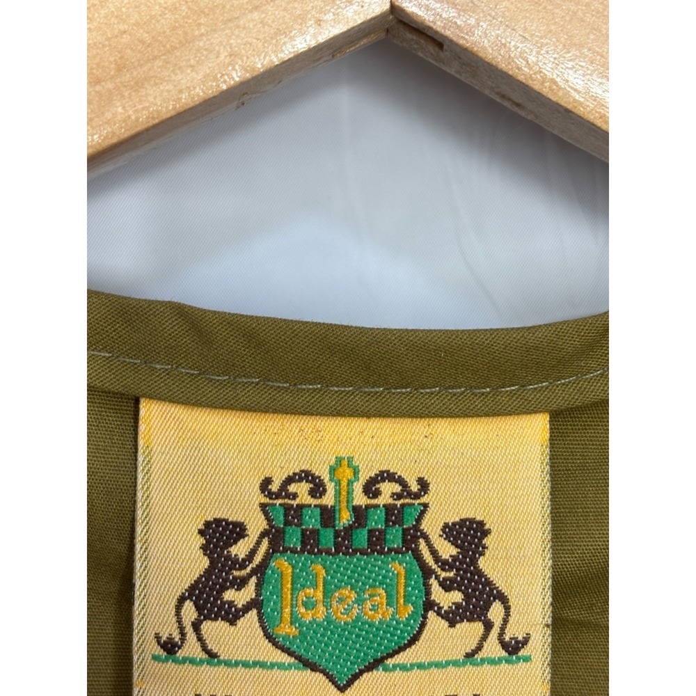 Ideal Zip Front Fishing Vest Mens Olive Drab Green Utility Pockets Large Vintage - Picture 5 of 7